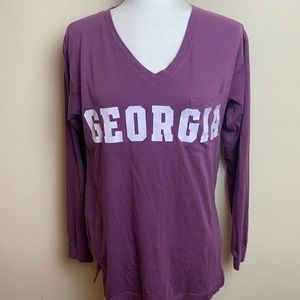 PINK Victoria’s Secret with 5th & Ocean Clothing Georgia Long Sleeve Tee